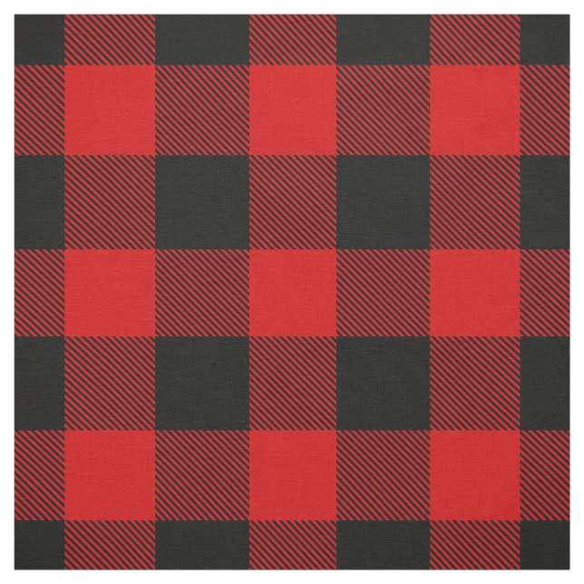 Tecido Xadrez Tartan de Verificação de Buffalo Vermelho e (Modelo)