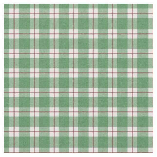 Tecido Xadrez Verde / Cinza Escuro-Vermelho / Branco (Detalhe)