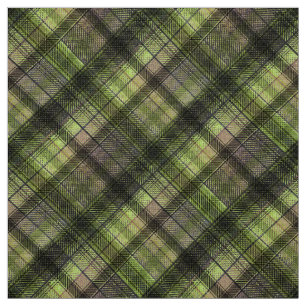 Tecido Xadrez verde-tartan-preto-clássico