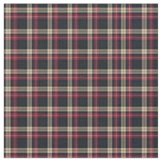 Tecido Xadrez Vermelha, Castanho, Tartan Preto; Design de