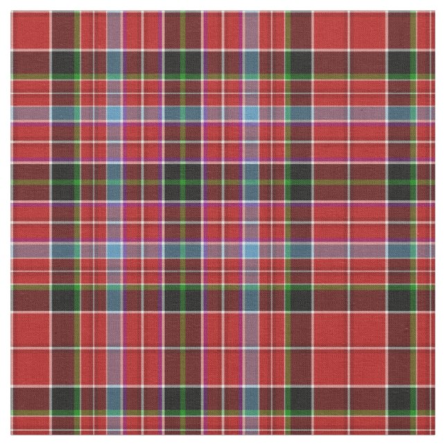 Tecido Xadrez Vermelha de Aberdeen Scotland Tartan (Detalhe)