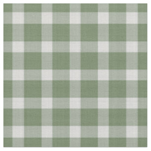 Tecido Xadrezinho gingham verde sage escuro e branco