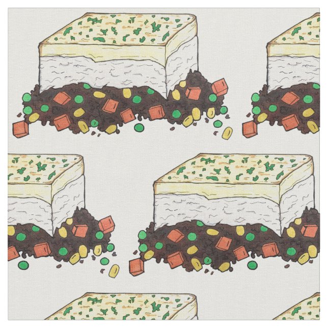 Tecido Xícara de carne de pastor Comida inglesa (Detalhe)