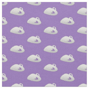Tecido Xícaras de prata em roxo