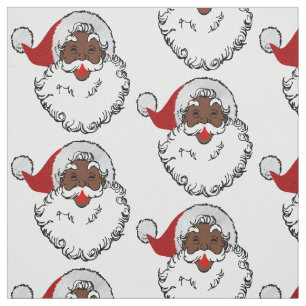 Tecido xmas Papai Noel preto