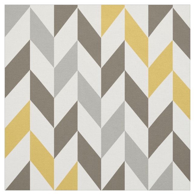 Tecido Yellow & Gray Chevron Pattern (Modelo)