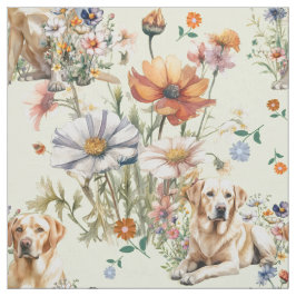 Tecido Yellow Lab Repeating Pattern 