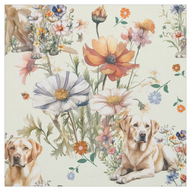 Tecido Yellow Lab Repeating Pattern  (Modelo)