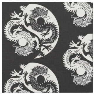 TECIDO YIN YANG DOIS DRAGONS