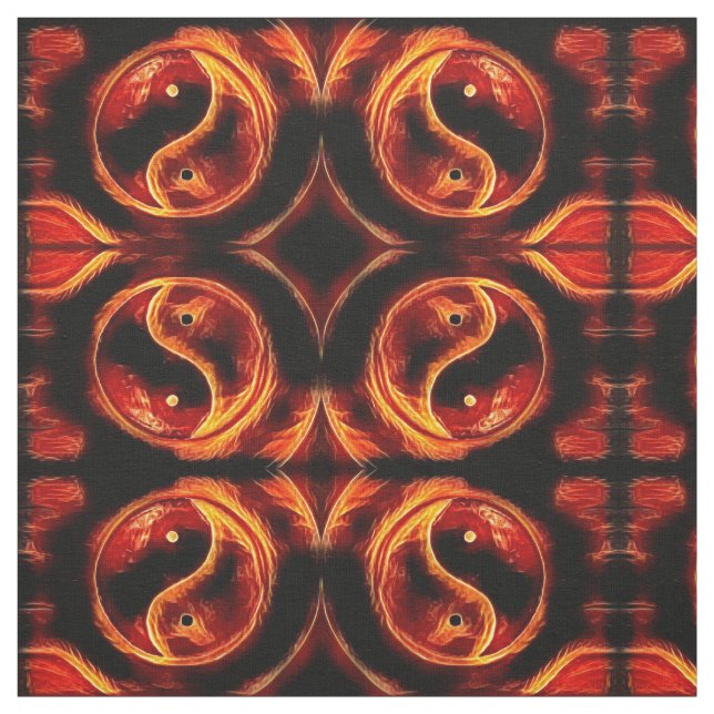 Tecido Ying Yang Flame (Modelo)