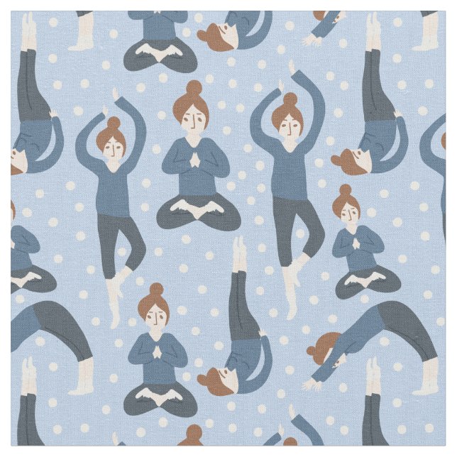 Tecido Yoga Pose Pattern (Detalhe)