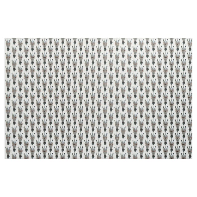 Tecido zebra cabeças em branco (Jarda)