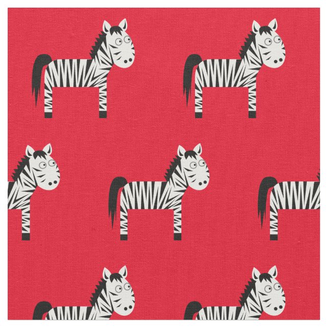 Tecido Zebra-Fita-Faca-Bebê-Vermelha-Fava (Detalhe)