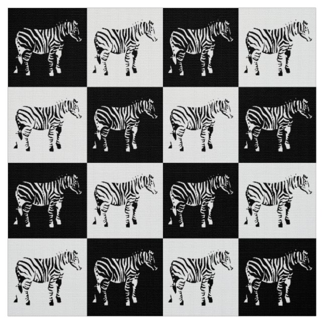 Tecido Zebra Negra E Branca Verificada (Modelo)