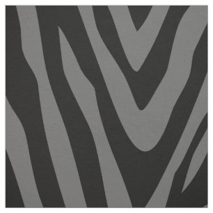 Tecido Zebra Negra e Cinza Imprime Grande Escala