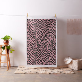 Tecido Zebra rosa e preto
