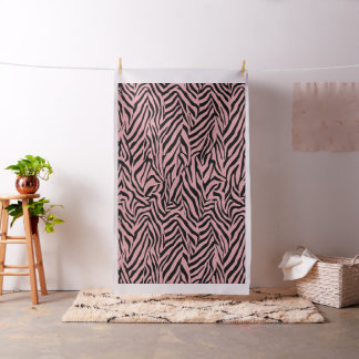 Tecido Zebra rosa e preto