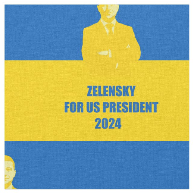 Tecido Zelensky para o Presidente dos EUA 2024, o melhor  (Detalhe)