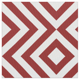 Tecido Ziguezagues vermelhos e brancos geométricos e