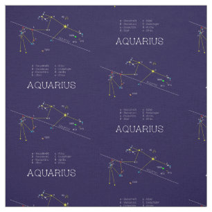 Tecido Zodiac Constelação Aquarius