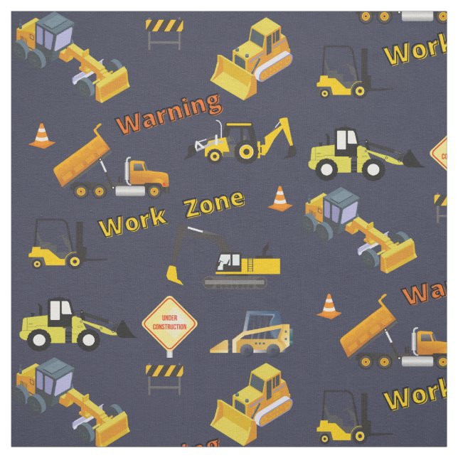Tecido Zona de Trabalho de Aviso de Construção (Modelo)
