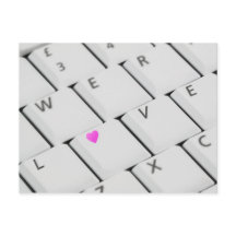 Teclado com amor - Cartão postal