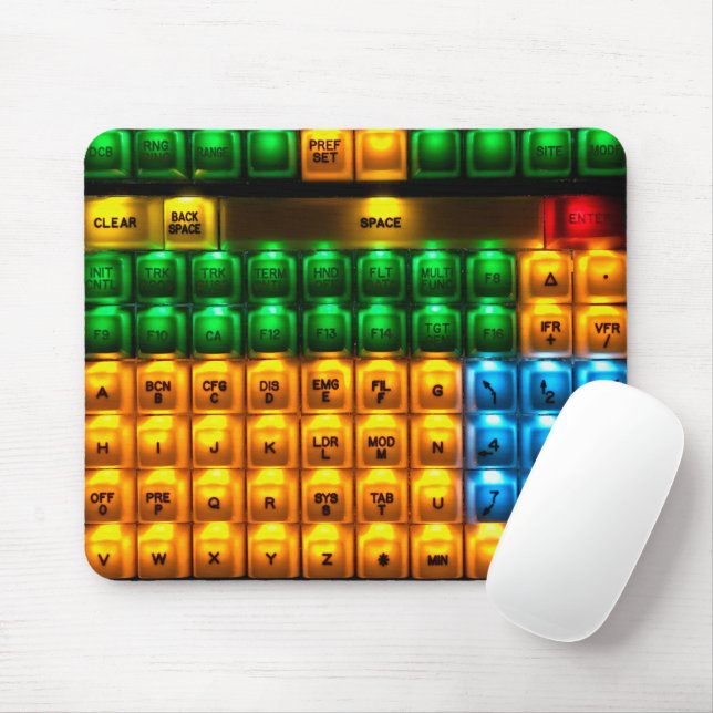 Teclado de Controle de Tráfego Aéreo - mouse pad (Com mouse)