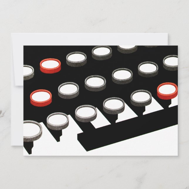 Teclado de Máquina de Digitalização Vintage Busine (Frente)