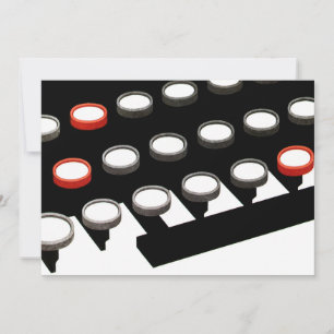 Teclado de máquina de escrever antiga estilo retrô