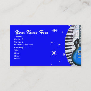 Teclado de piano da guitarra & cartão de visita