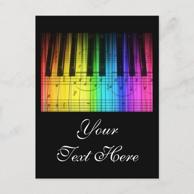 Teclado e notas do Rainbow Piano (Frente)