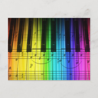 Teclado e notas do Rainbow Piano