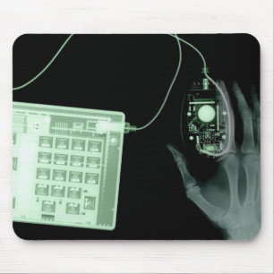 Teclado esquelético de raios X e mouse Pad