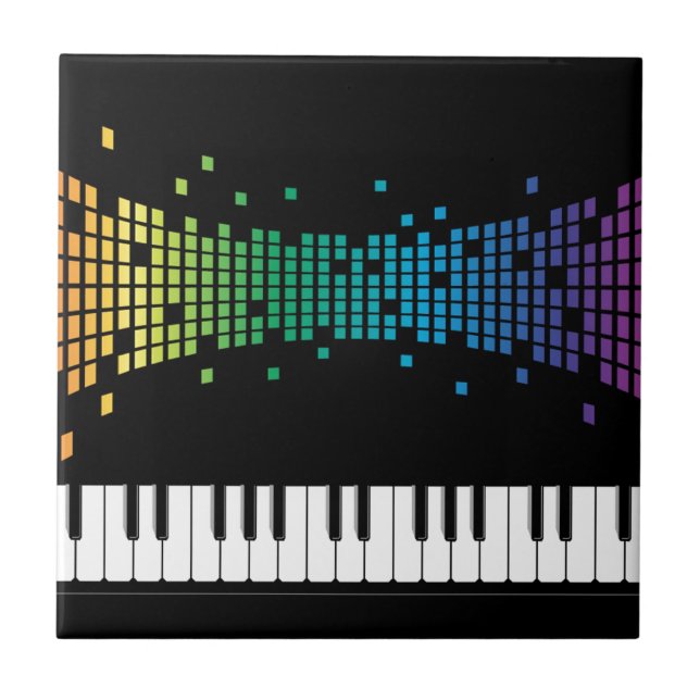 Teclado instrumental para piano de música multicol (Frente)