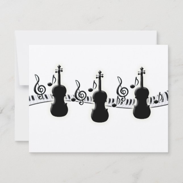 Teclado para Piano Violino e Notas de Música (Frente)
