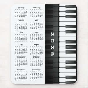 Teclado Piano Design 2025 Calendar Mousepad