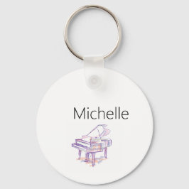 Teclado Piano e Chaveiro de Notas Musicais