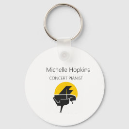 Teclado Piano e Chaveiro de Notas Musicais