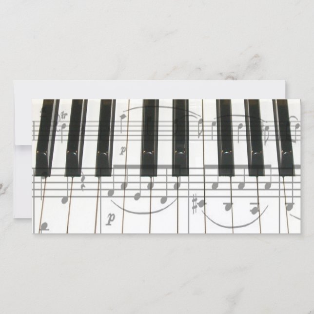 Teclado Piano e Notas de Música (Frente)