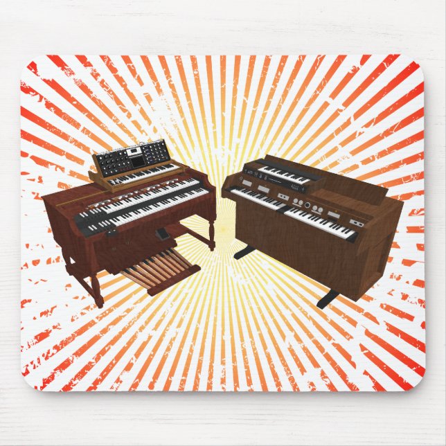 Teclados Vintage: Modelo 3D: Mousepad (Frente)