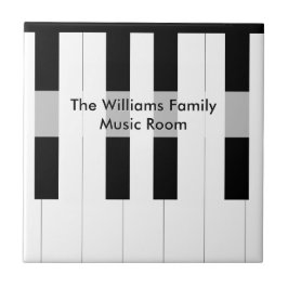 Teclas de Piano Nome da Família Personalizado Sala