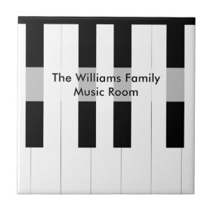 Teclas de Piano Nome da Família Personalizado Sala