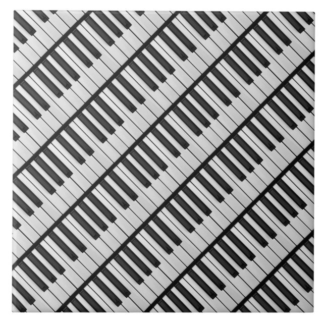 Teclas de Piano Preto e Branco (Frente)