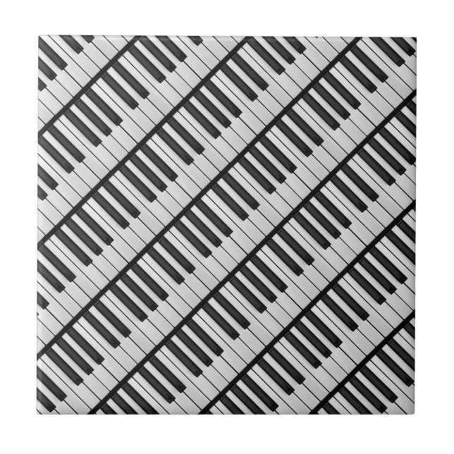 Teclas de Piano Preto e Branco (Frente)