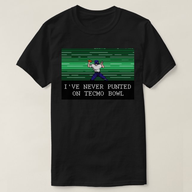 Tecmo Bowl Eu Nunca Pus Uma Camisa Essencial (Frente do Design)