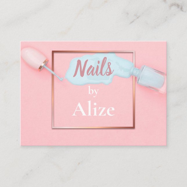 técnico de unhas na moda cartão de visita, salão d (Frente)