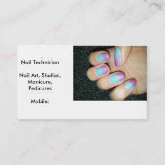 Técnico do prego dos cartões de visitas