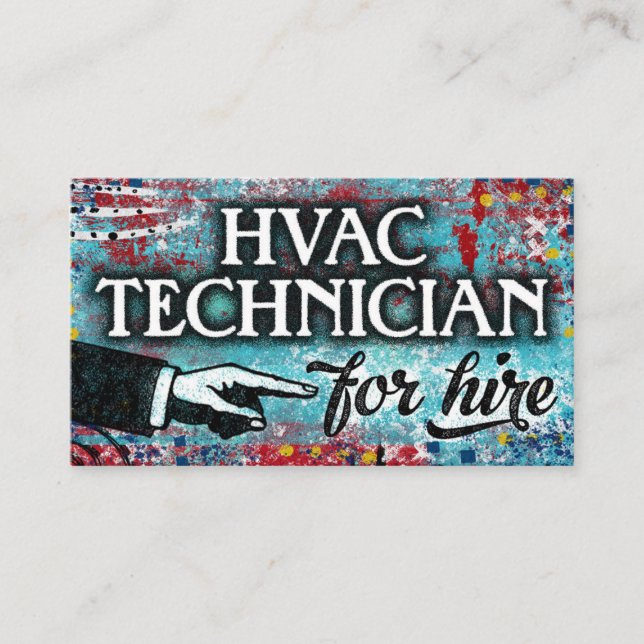 Técnico HVAC Para Cartões de visitas De Aluguer -  (Frente)