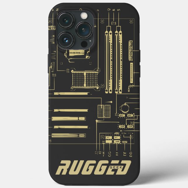 Tecnologia de motherboard de GEEK RUGGGG ouro e ci (Verso)