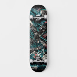 Tecnologia Retro-Futurista Arte de Rua Skateboard